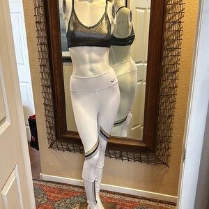 Nike White Leggings with Black Accents